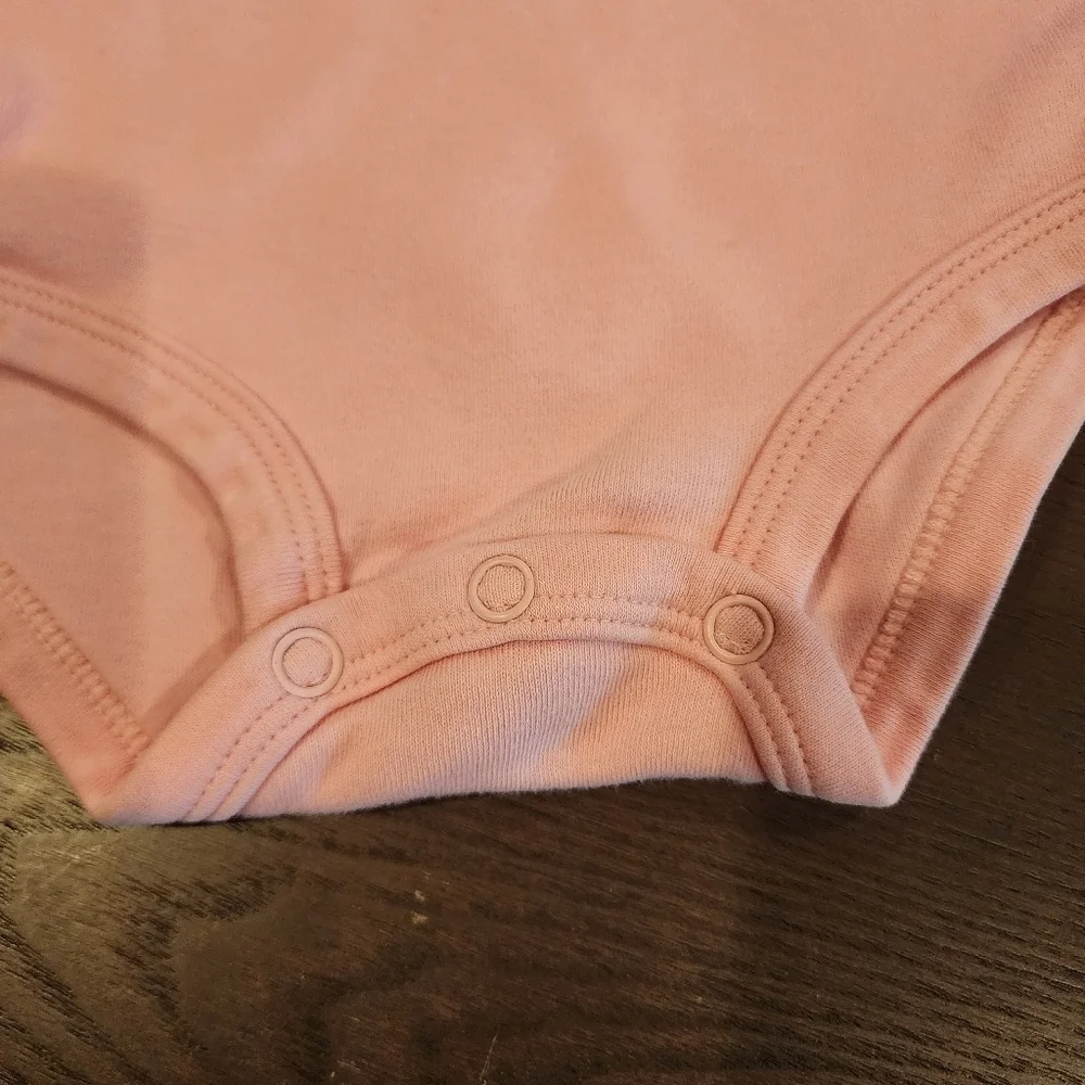 Carter's Pink onesie Size 6 mo